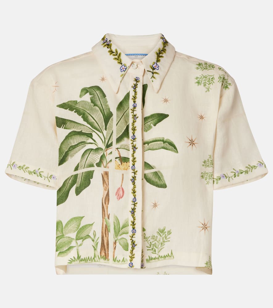Virtuosa Wild embroidered linen shirt