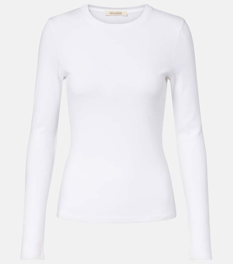 Nili Lotan Emilie Cotton Jersey T-shirt In White