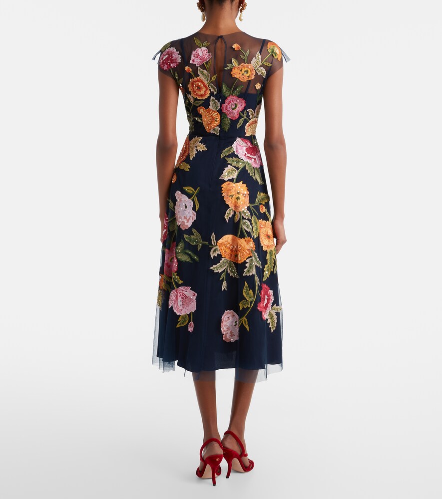  Carolina Herrera Carolina Herrera Midikleid Aus Tüll Mit Pailletten 