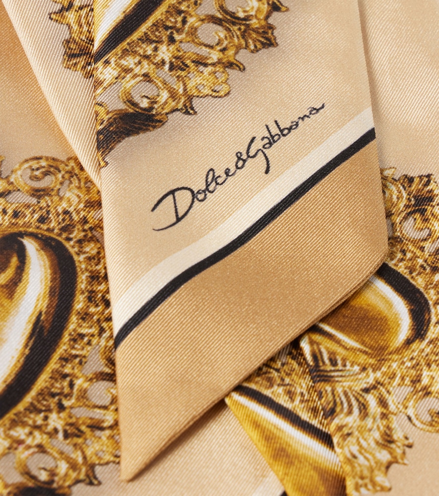  Dolce&gabbana Dolce&gabbana Printed Silk Twill Scarf 