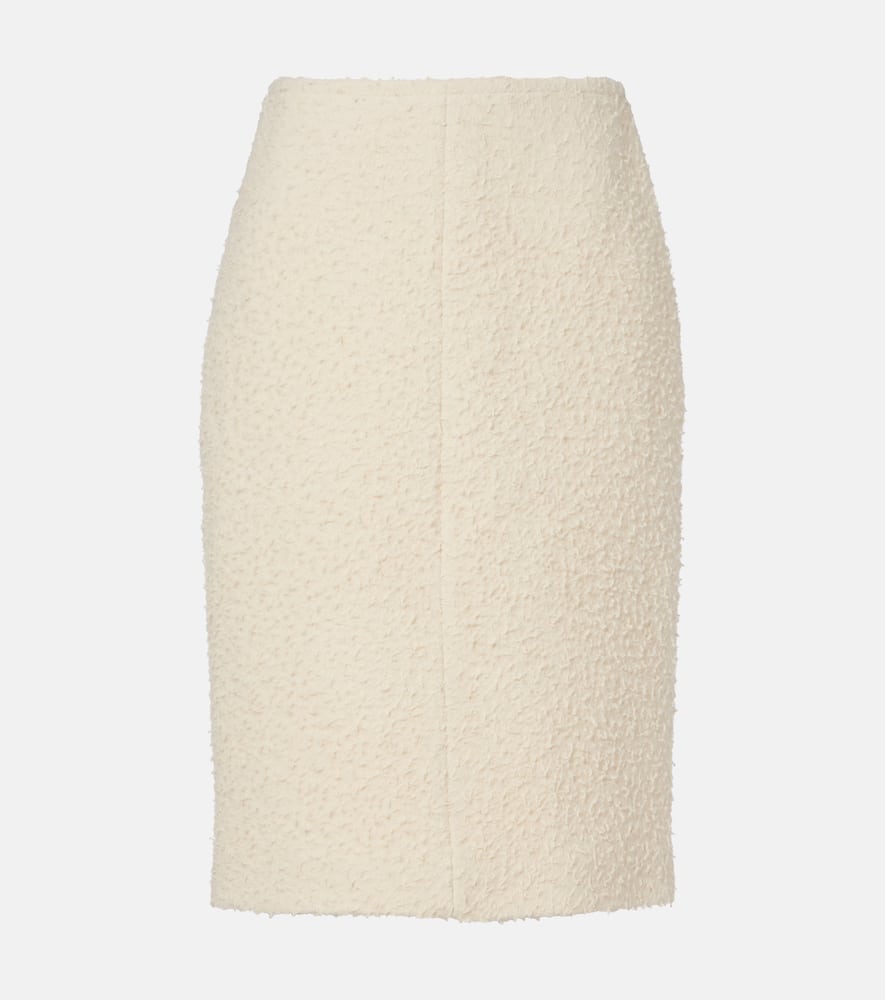 The Row Malva Wool Midi Skirt In White