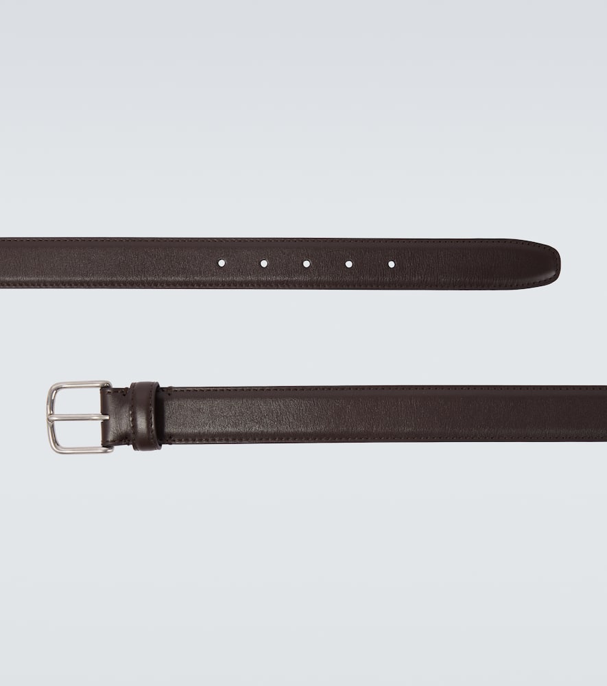 The Row Classic Leather Belt In Brown