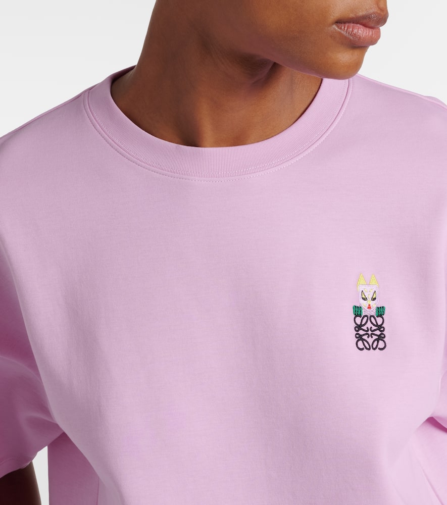 Loewe X Louis Wain Futurist Cats Cotton-blend T-shirt In Pink