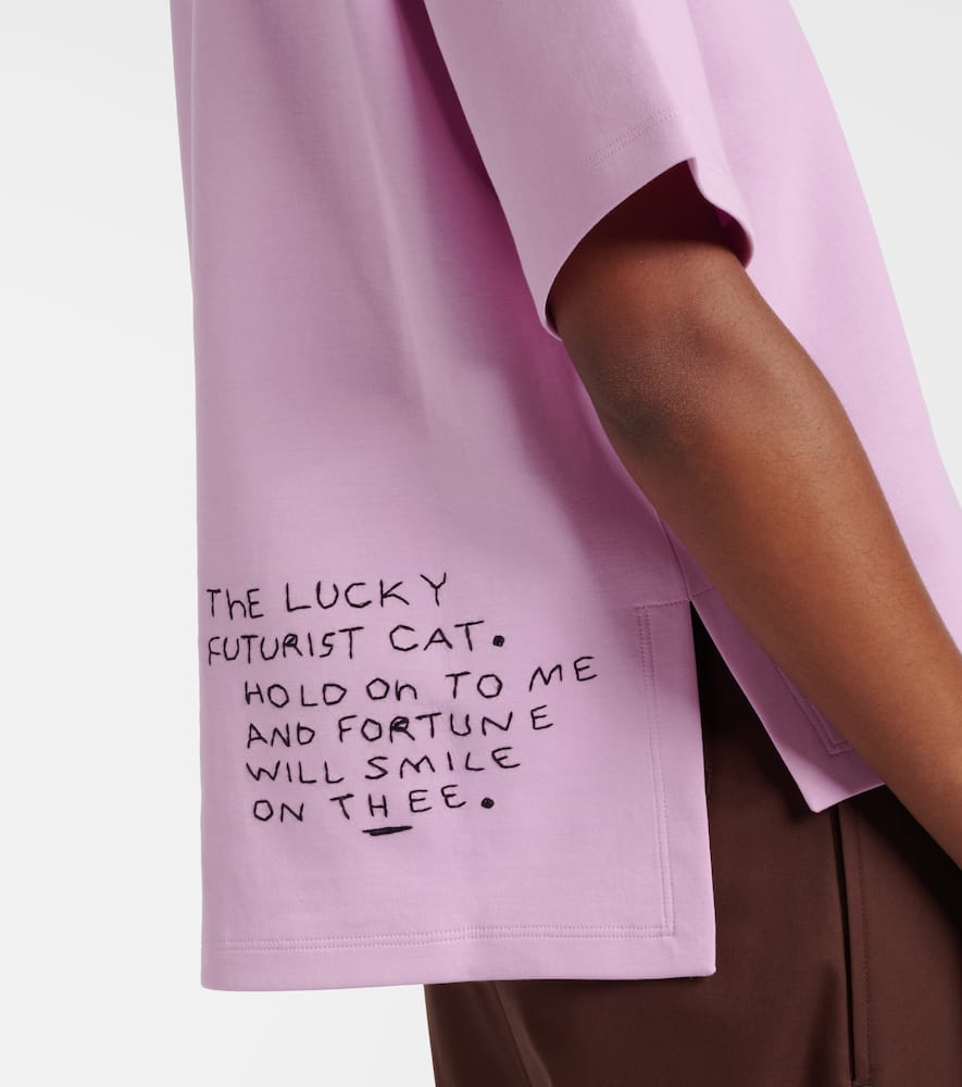 Loewe X Louis Wain Futurist Cats Cotton-blend T-shirt In Pink