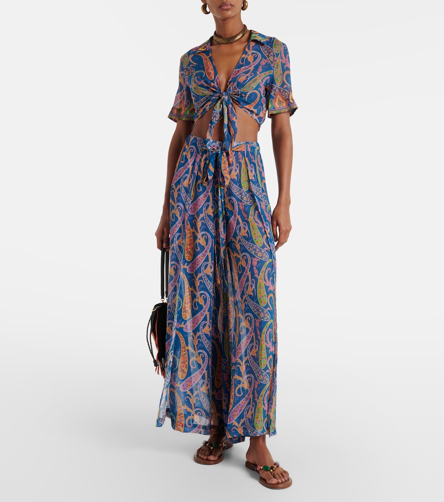 Etro Paisley wide-leg pants