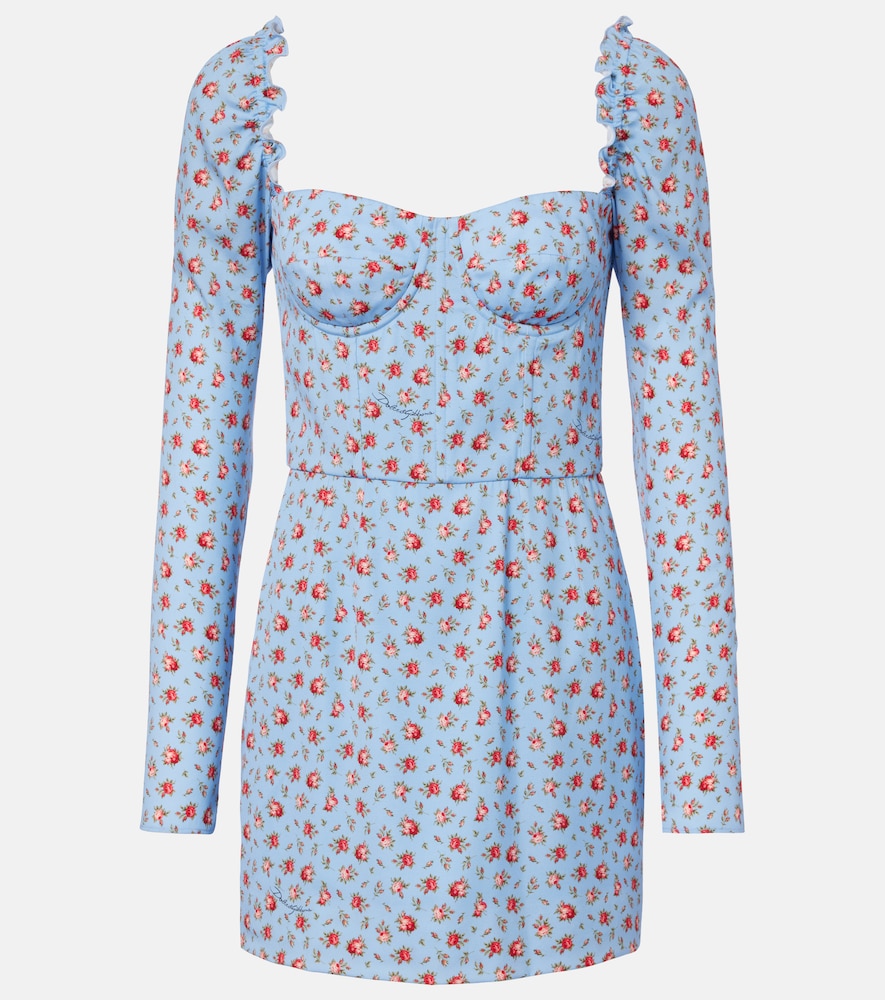 Dolce & Gabbana Floral silk-blend minidress