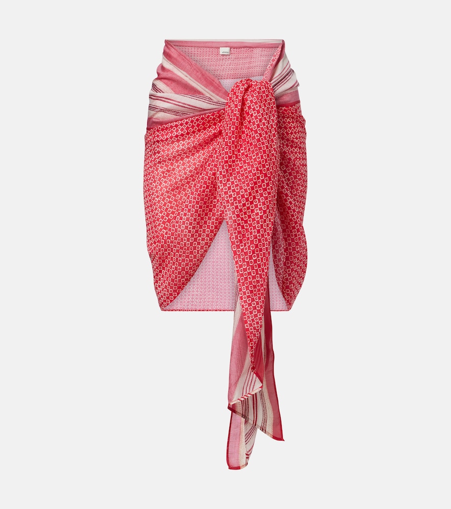 Isabel Marant Printed cotton and silk beach cover-up