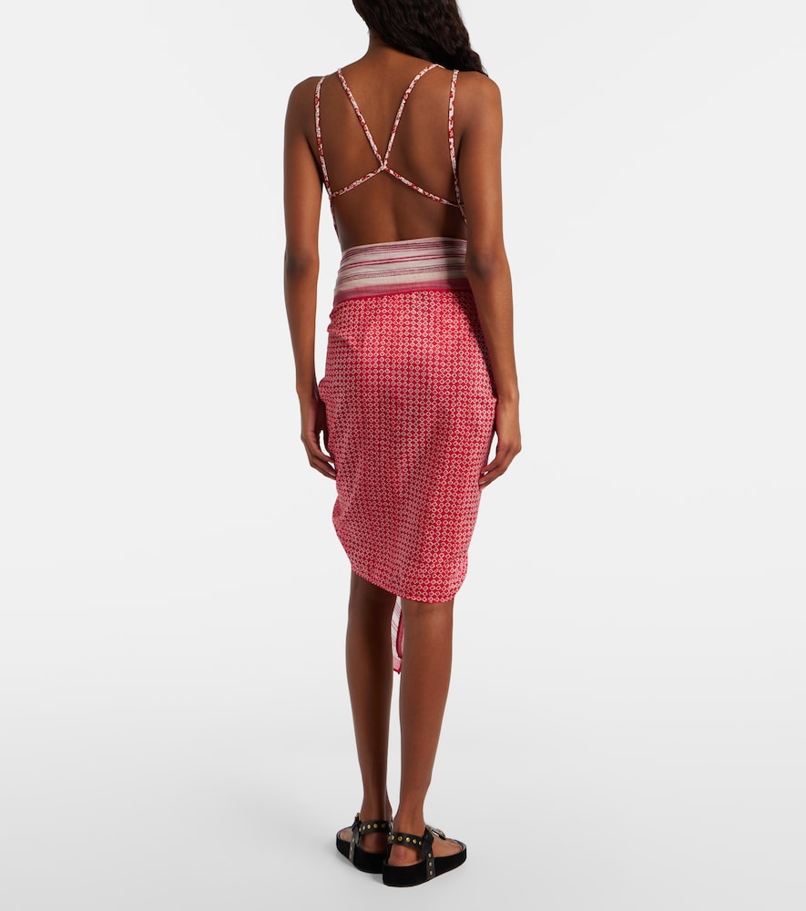  Isabel Marant Isabel Marant Printed Cotton And Silk Beach Cover-up 