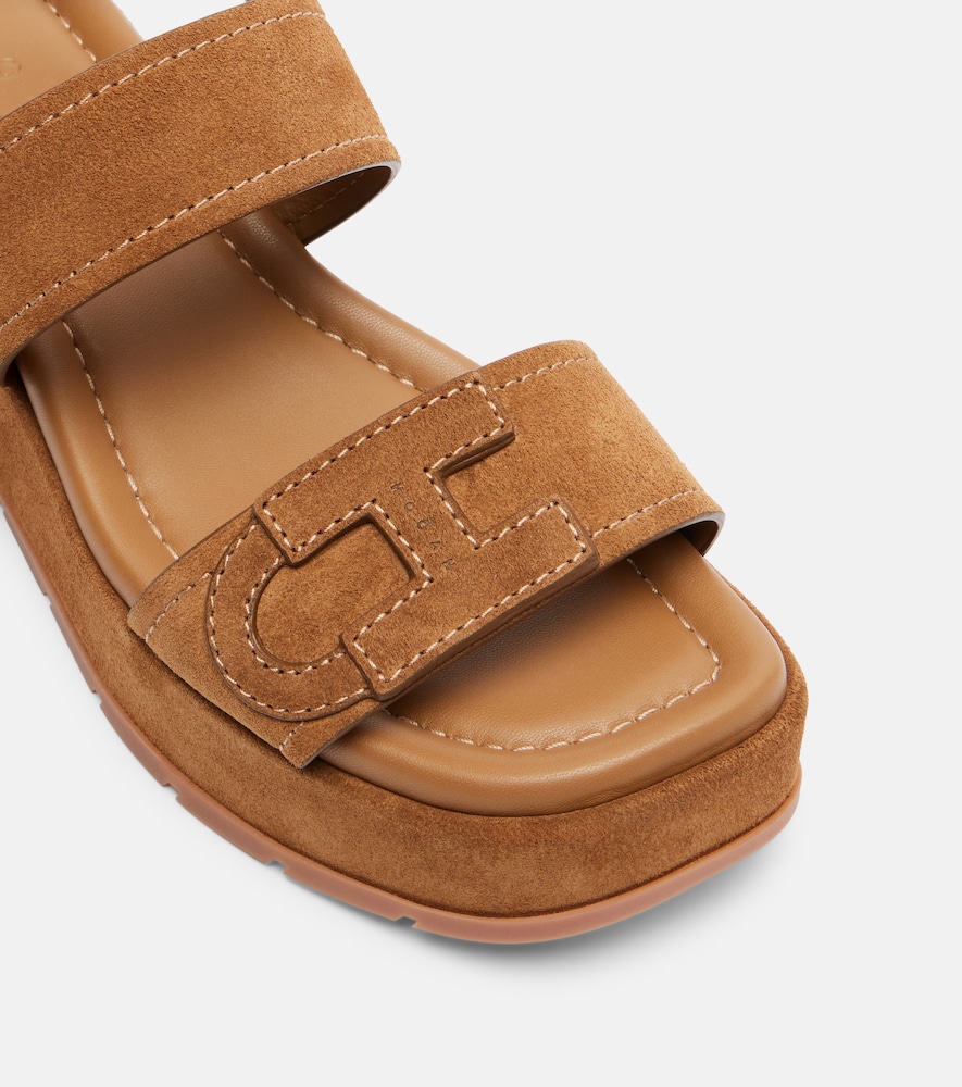 Hogan Hogan H703 Suede Platform Sandals 