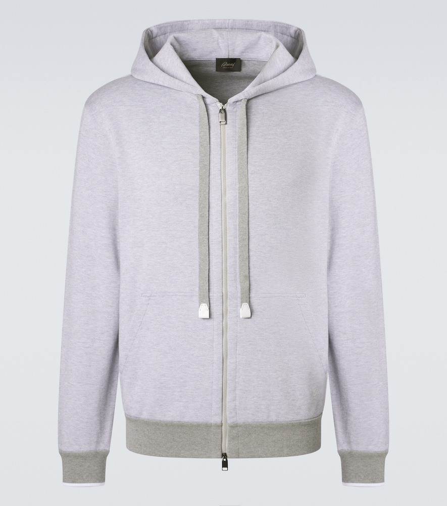 Brioni Sweat-shirt capuche en coton mlang 534 €