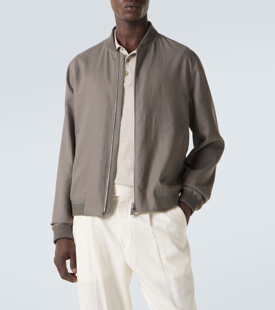 Linen Bomber Jacket