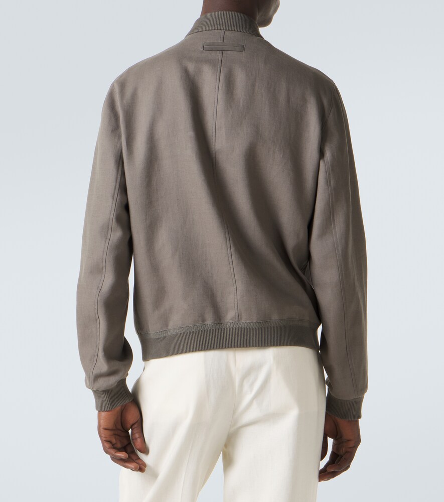 Linen Bomber Jacket