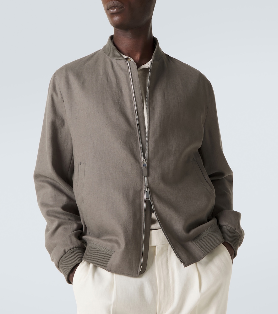  Zegna Zegna Bomberjacke Aus Leinen 