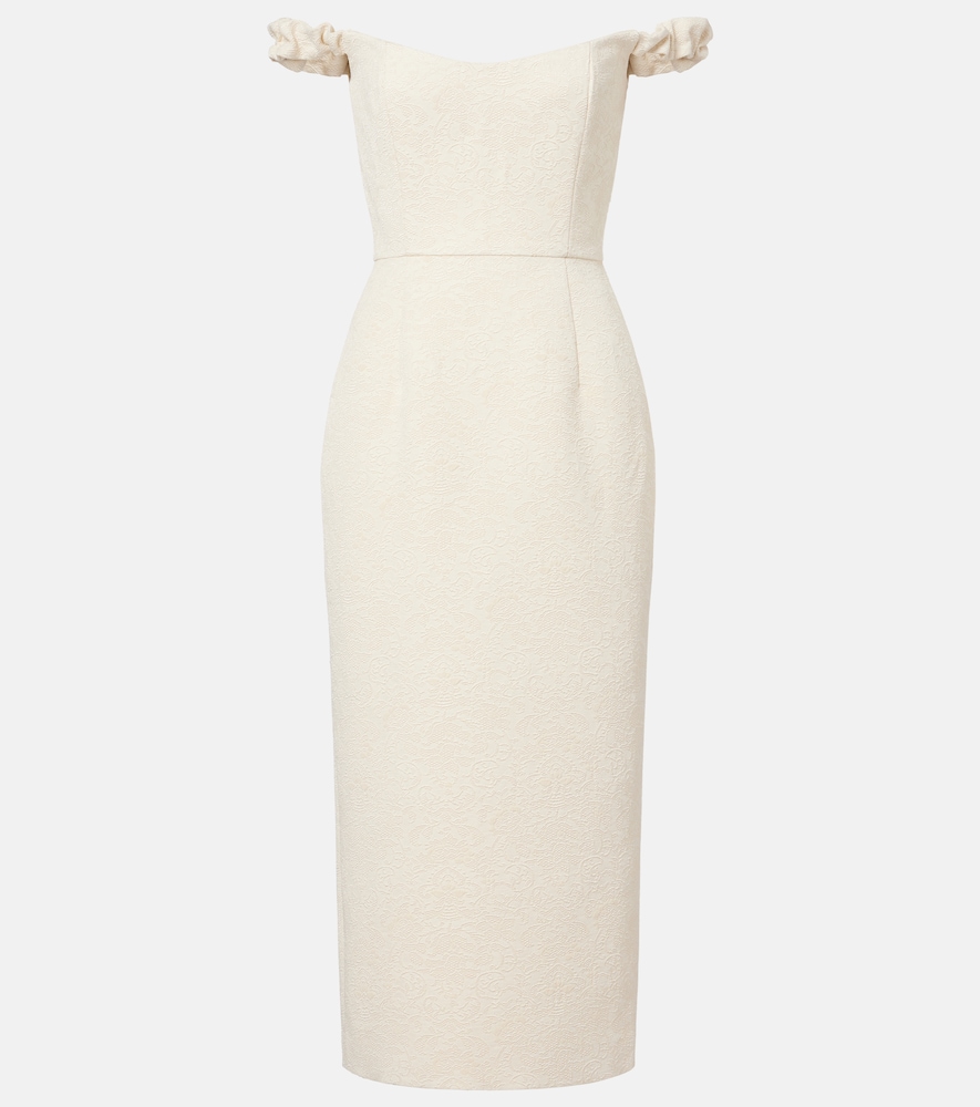 Markarian Robe midi de mariée Amina en jacquard