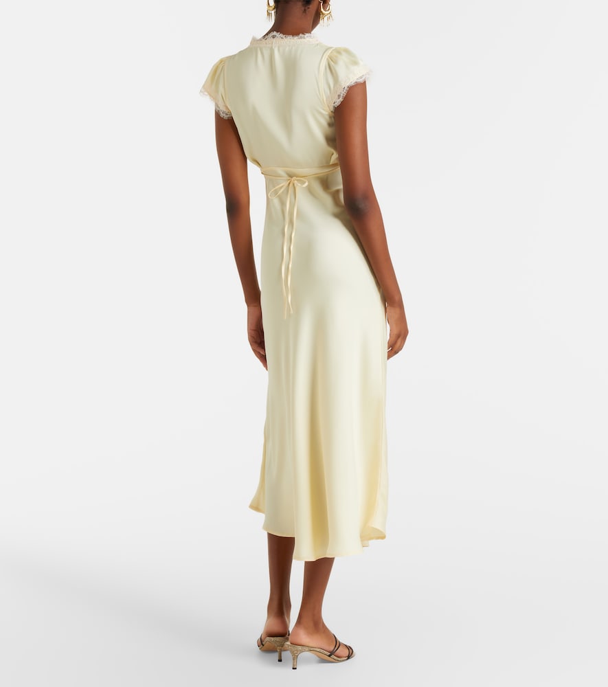  Faithfull Faithfull Midikleid Gala Aus Satin Mit Spitze 
