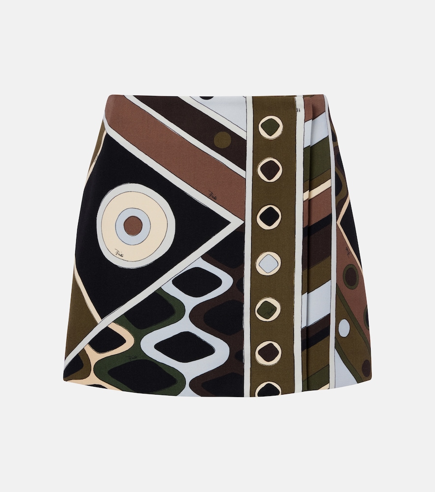 Pucci Vivara virgin wool canvas wrap skirt