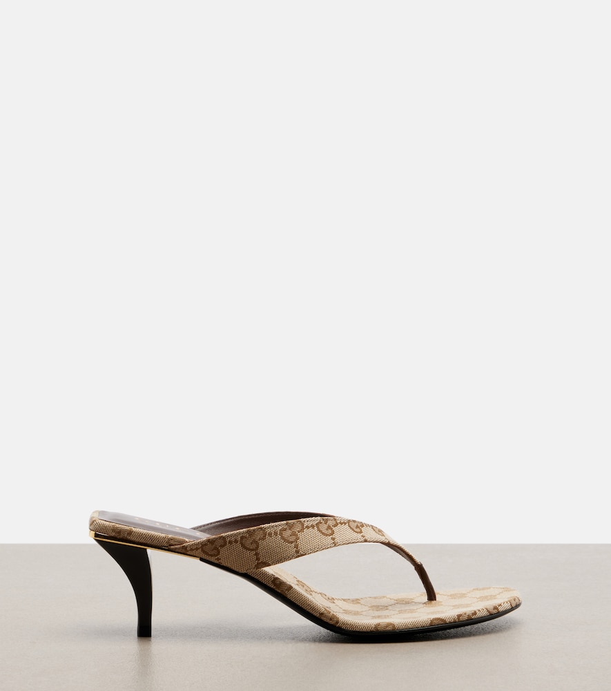 Vittoria GG Canvas Thong Sandals