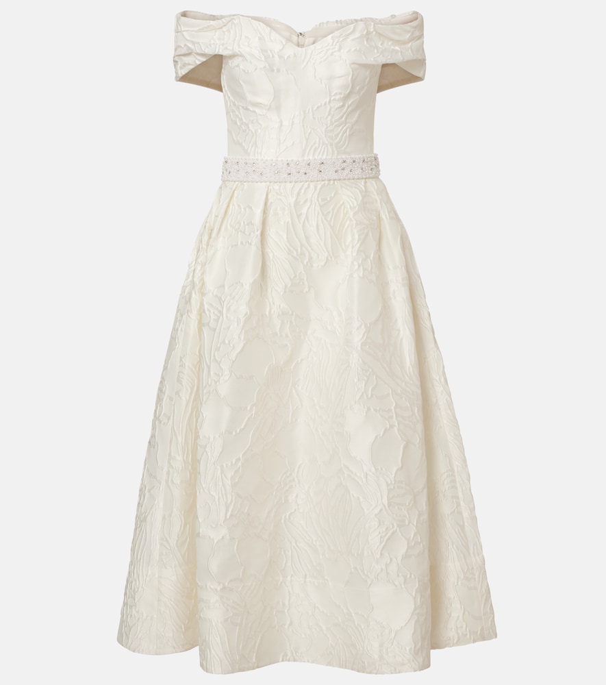 Rebecca Vallance Bridal Winslet jacquard midi dress