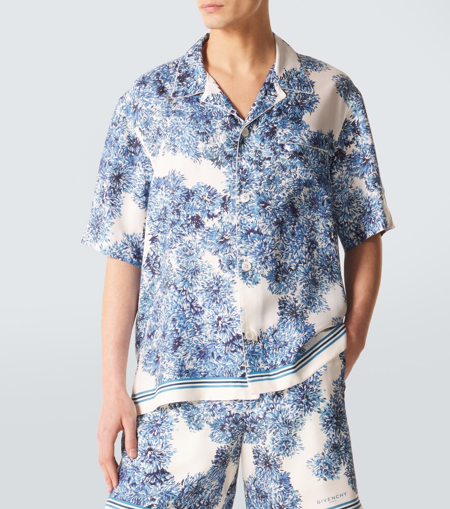  Givenchy Givenchy Camisa Bowling Couture Seam De Sarga De Seda 