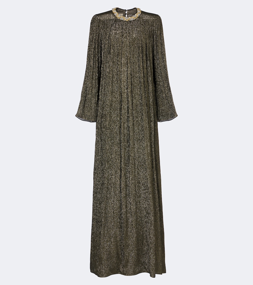 Verzierte Robe aus einem Seidengemisch