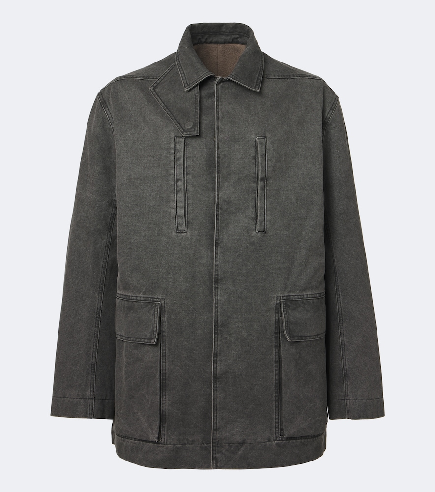 Beschichtete Jacke Collared Mac aus Canvas