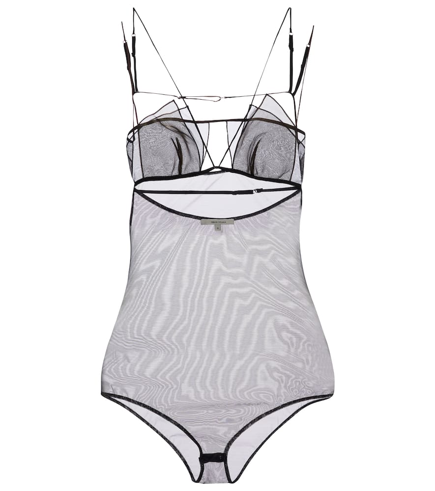 NENSI DOJAKA STRETCH-MESH BODYSUIT