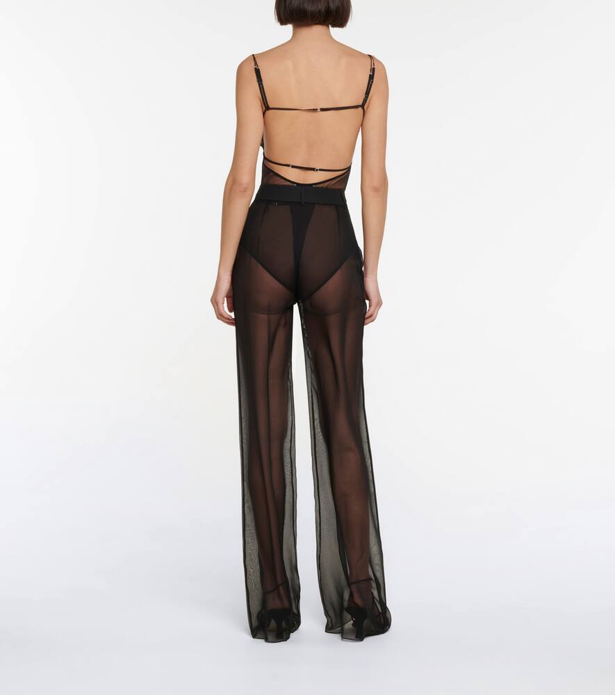 NENSI DOJAKA STRETCH-MESH BODYSUIT