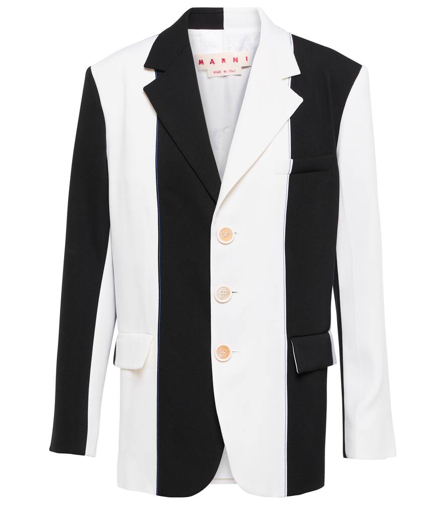 Marni Colorblocked virgin wool blazer