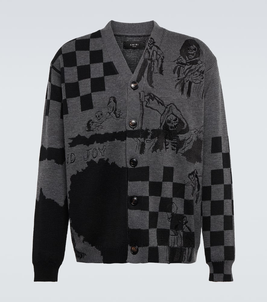Amiri x Wes Lang Sketch wool cardigan