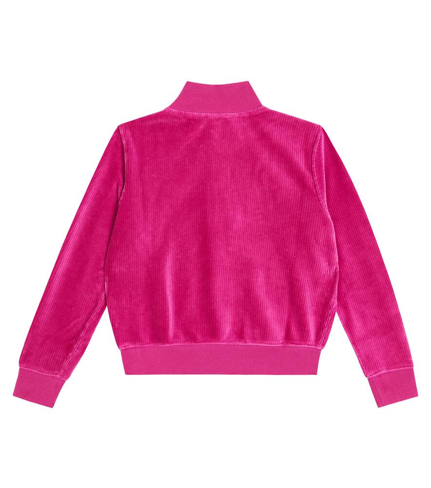 Polo Ralph Lauren Ribbed-knit Cotton-blend Sweatshirt In Pink