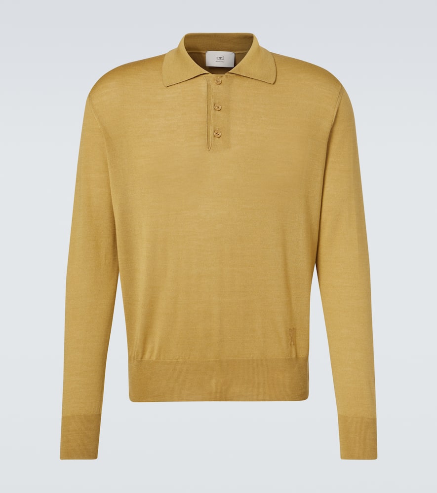 Ami Paris Wool and silk polo sweater