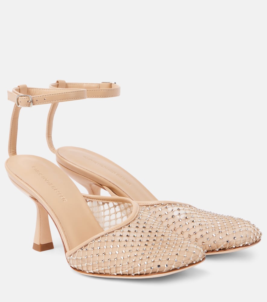 Minette 80 crystal-embellished pumps