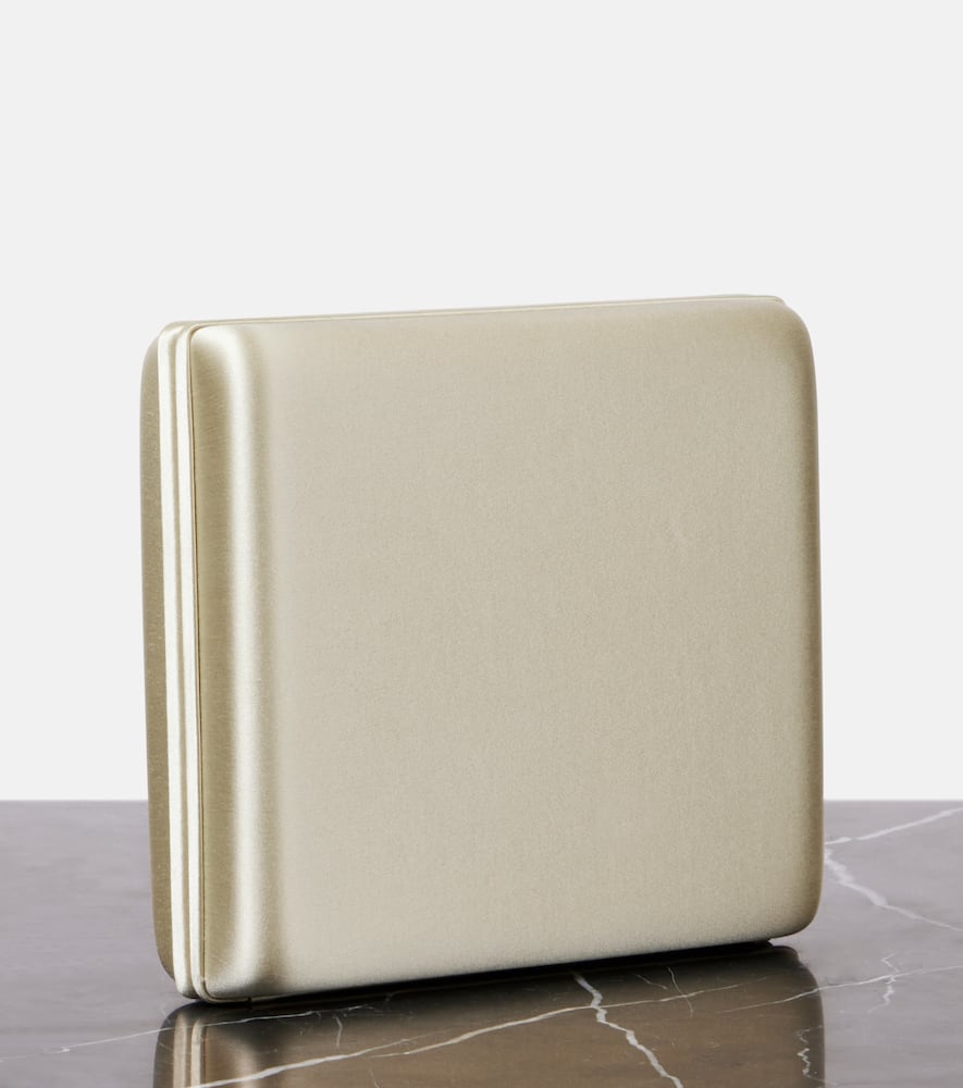Totême Toteme Satin Box Clutch In White