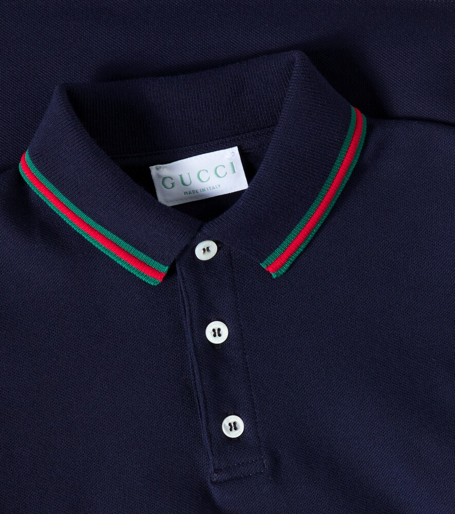  Gucci Kids Gucci Kids Polohemd Web Stripe Aus Baumwoll-piqué 