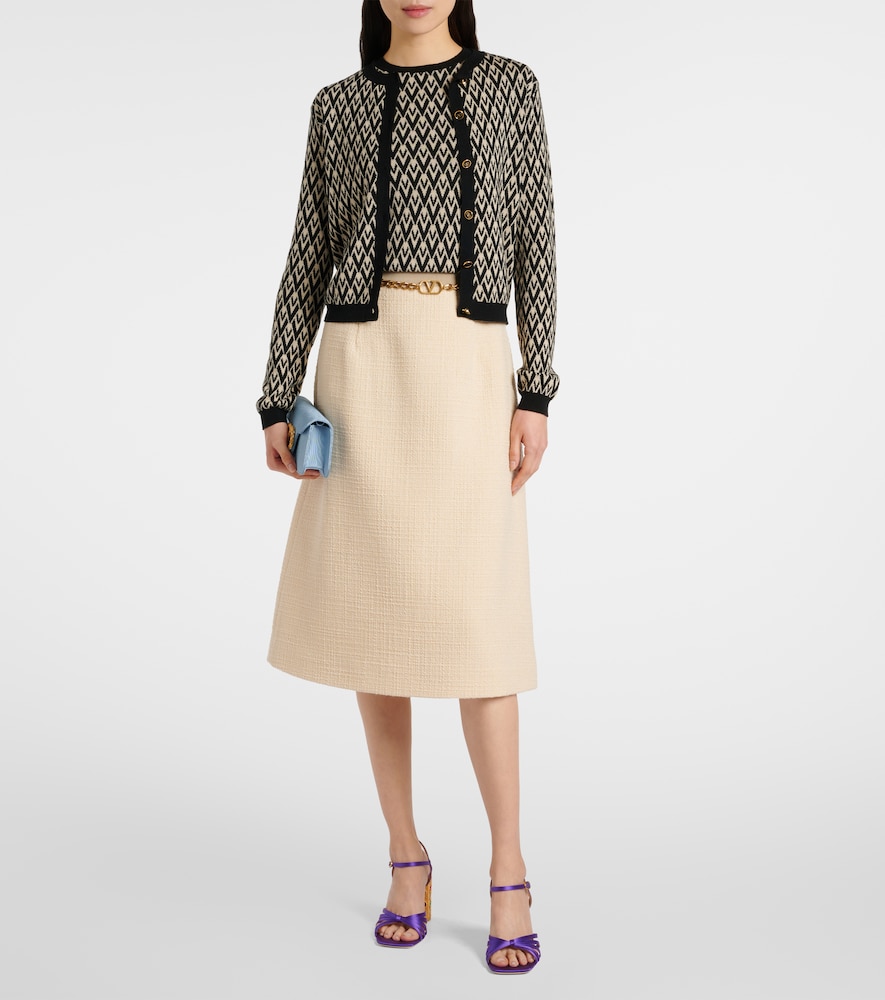  Valentino Valentino Toute La V Virgin Wool Sweater 
