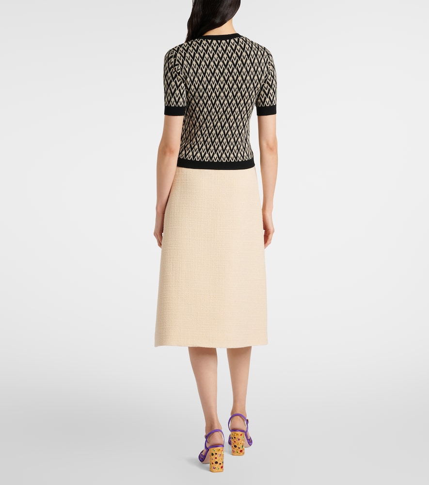  Valentino Valentino Toute La V Virgin Wool Sweater 