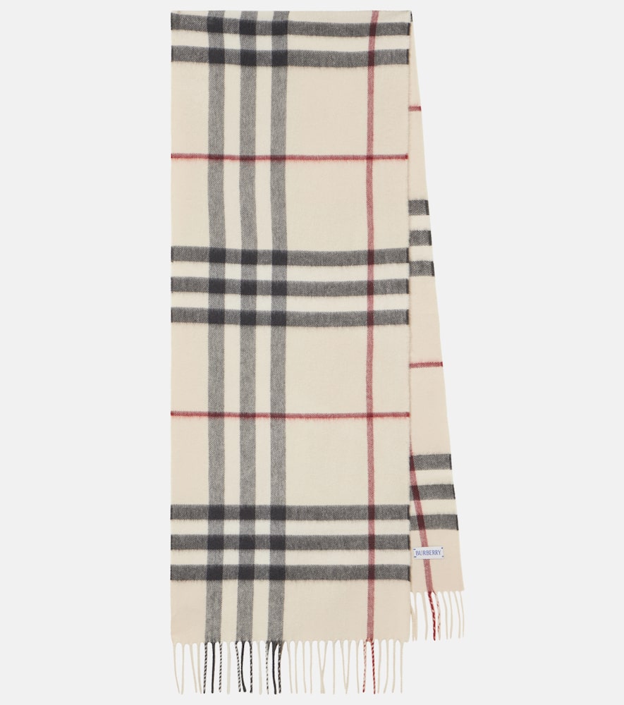 Giant Check cashmere scarf