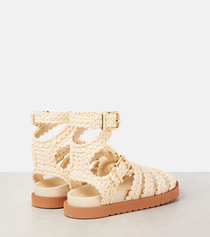  Zimmermann Zimmermann Goldie Raffia Gladiator Sandals 