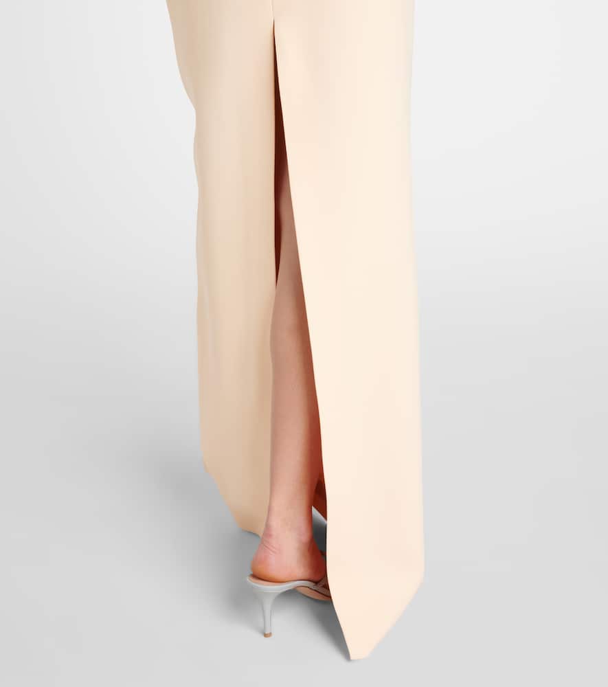 David Koma Sequined Cady And Mesh Corset Gown