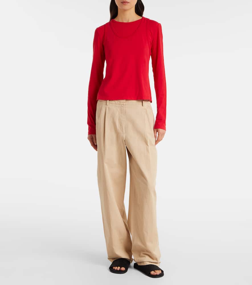 The Row Seruni Cotton Jersey T-shirt In Red