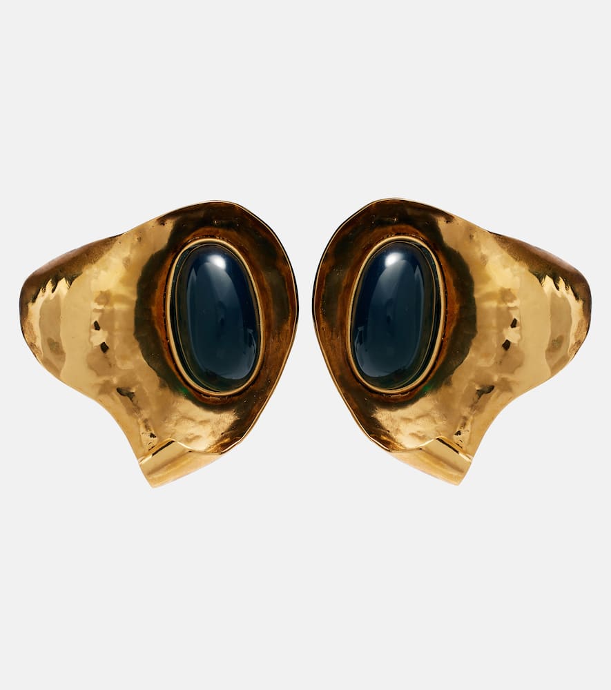 Saint Laurent Petal Gold-plated Clip-on Earrings