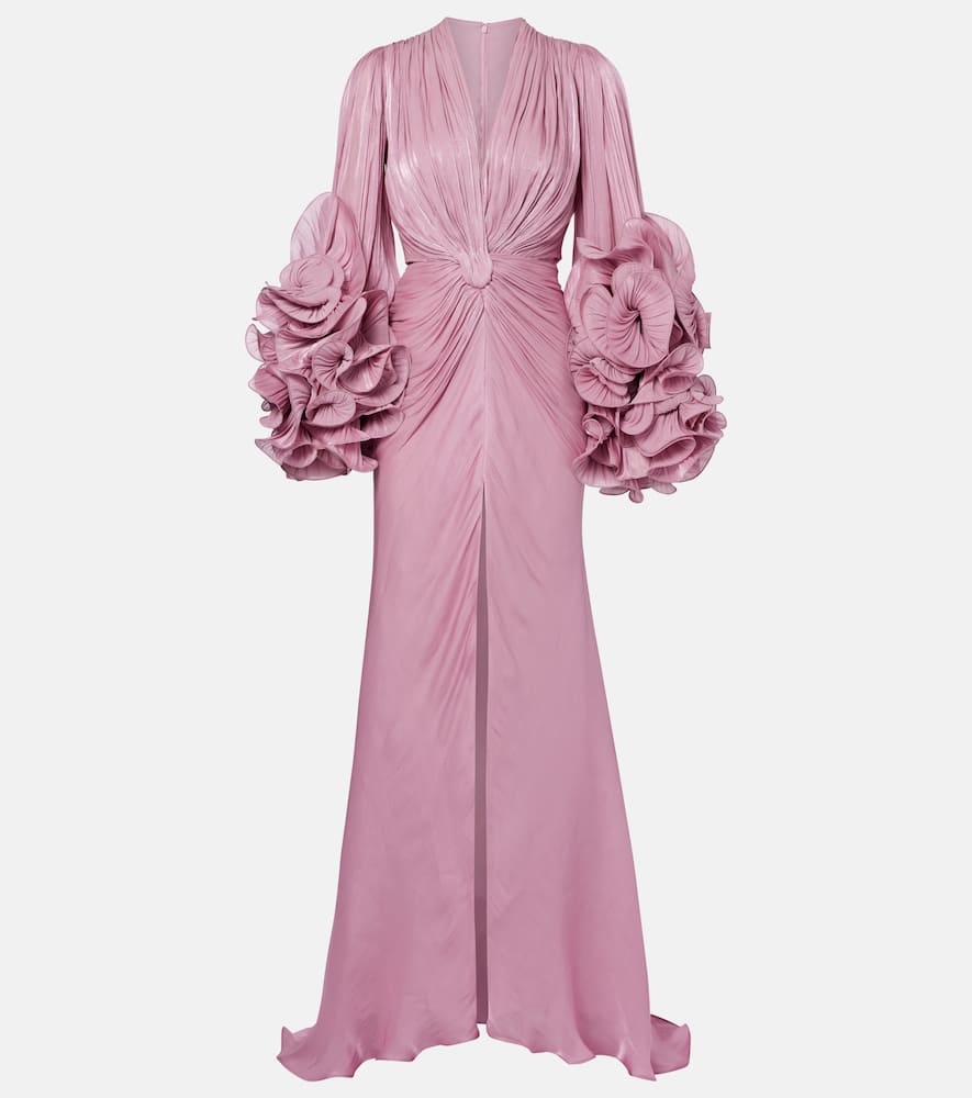 Ruffled gathered gown