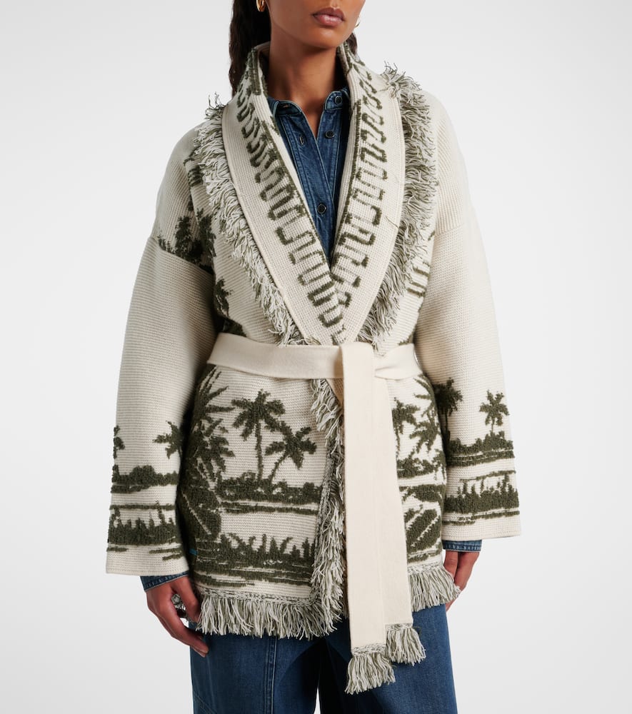 Alanui Palm Grove Tales Cardigan In Neutral