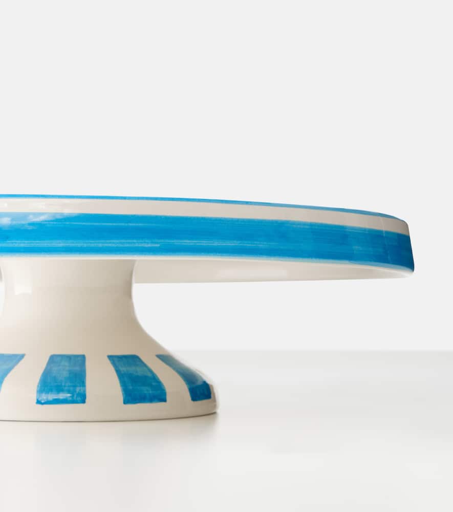 Dolce&Gabbana Casa Taormina striped ceramic cake stand