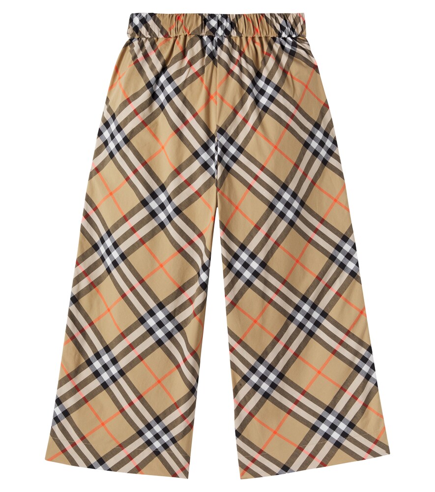  Burberry Kids Burberry Kids Weite Hose Burberry Check Aus Baumwolle 