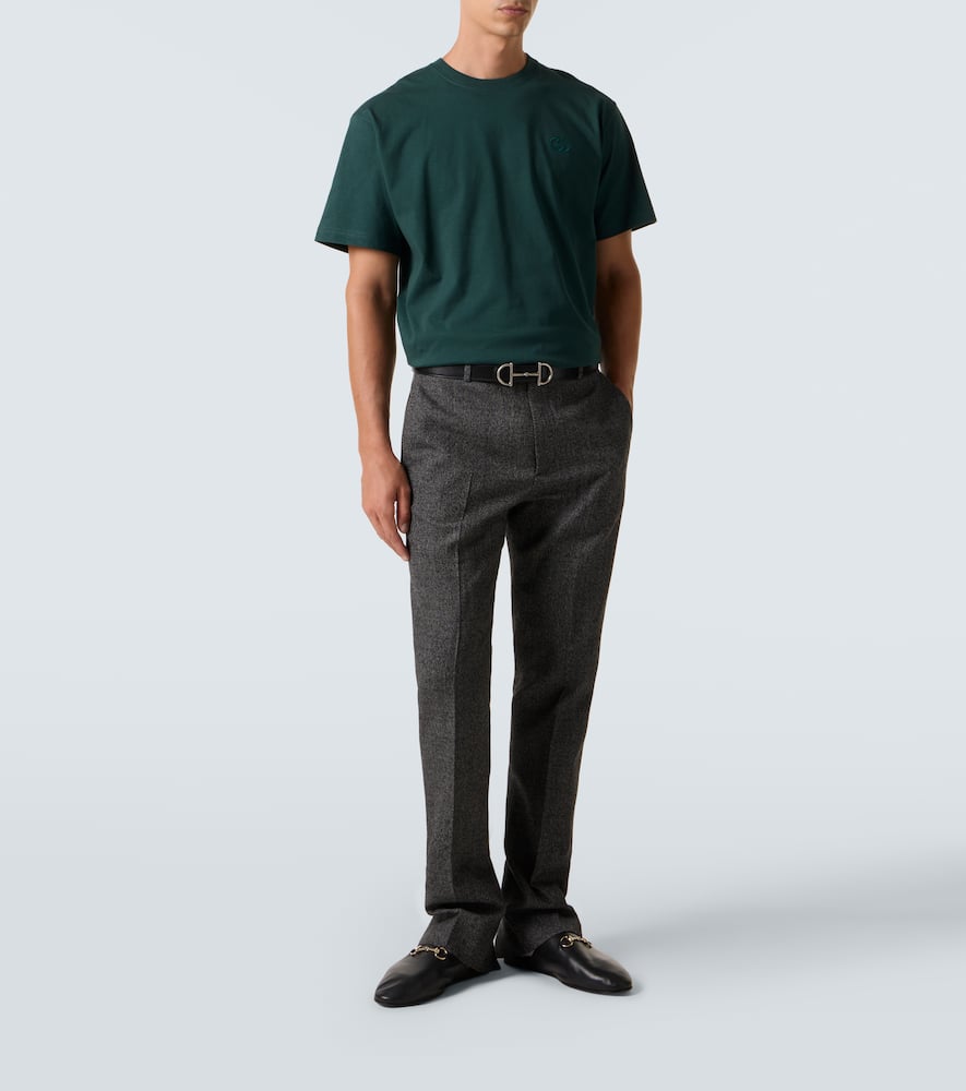 Gucci Crewneck Short Sleeve T-shirt Regular Fit In Green