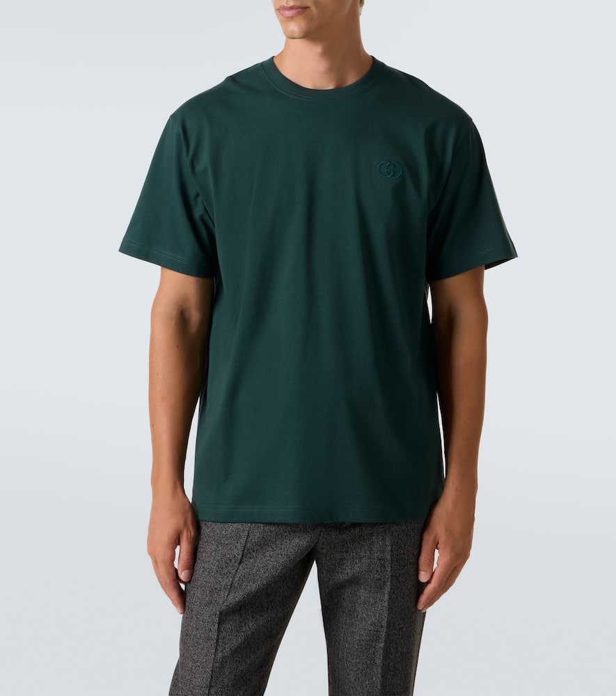 Gucci Crewneck Short Sleeve T-shirt Regular Fit In Green