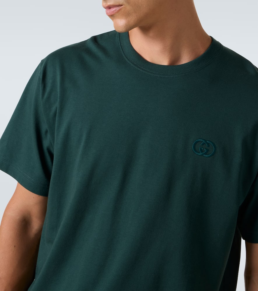 Gucci Crewneck Short Sleeve T-shirt Regular Fit In Green