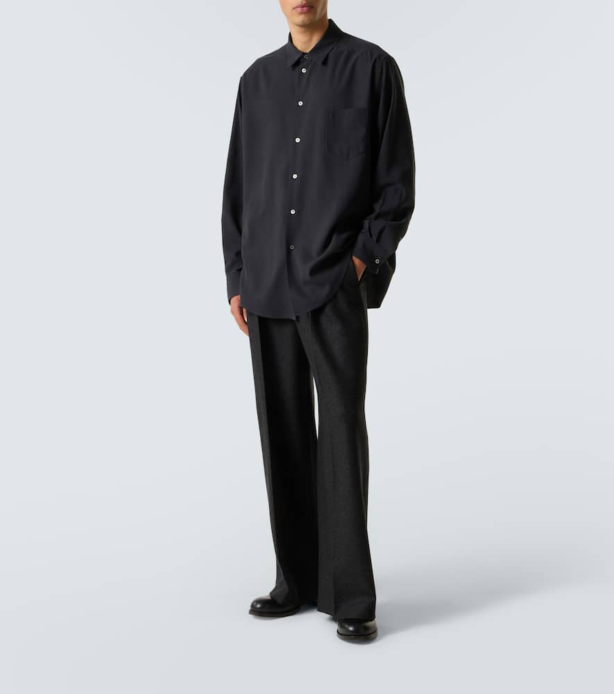 The Row Briar Silk Shirt In Black