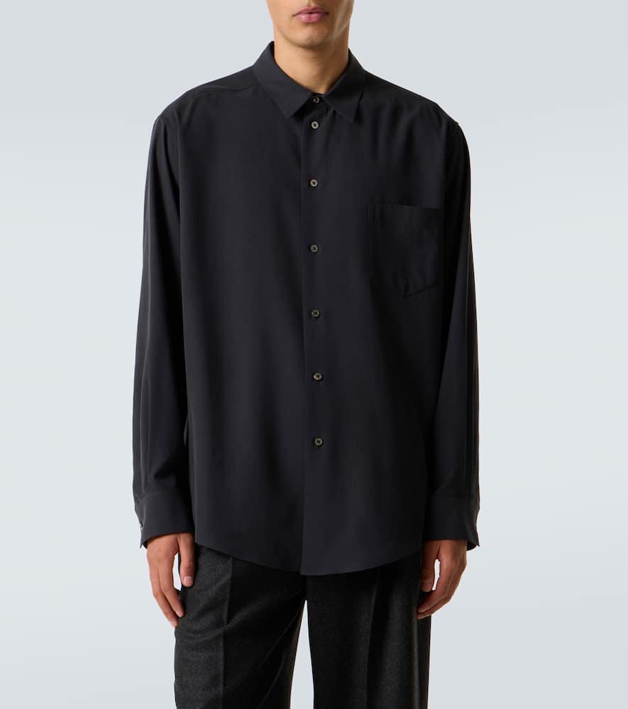 The Row Briar Silk Shirt In Black